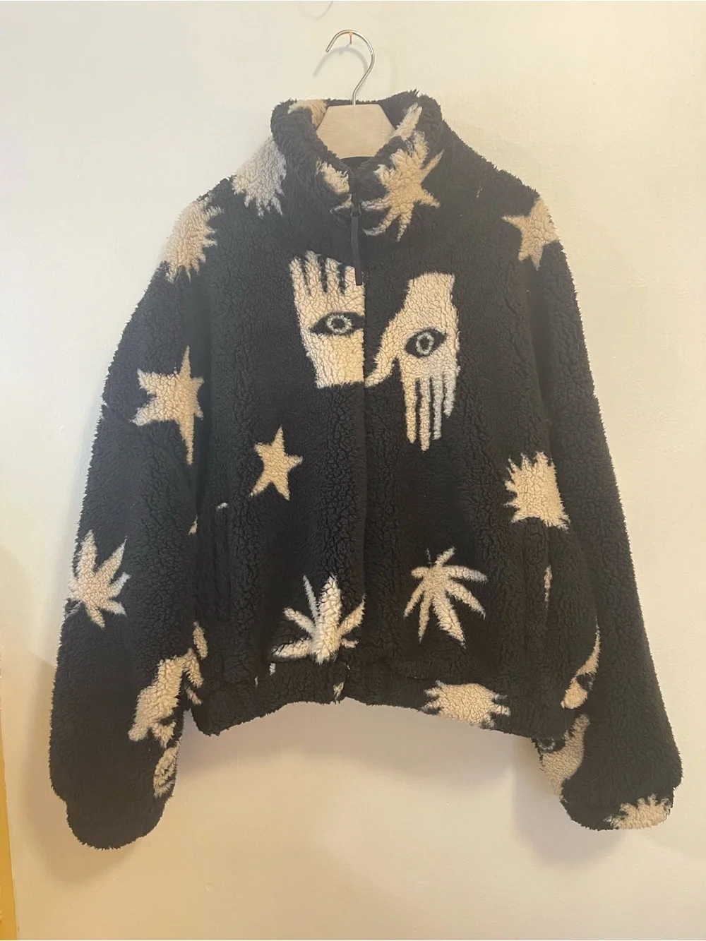 Urban Outfitters Jacket Sherpa Plush Fleece Olivia Large Oversized Fit - Picture 14 of 17